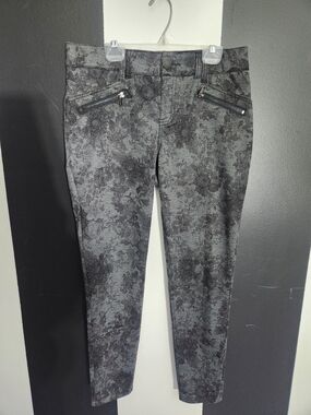 Democracy Charcoal Floral Jacquard Pants